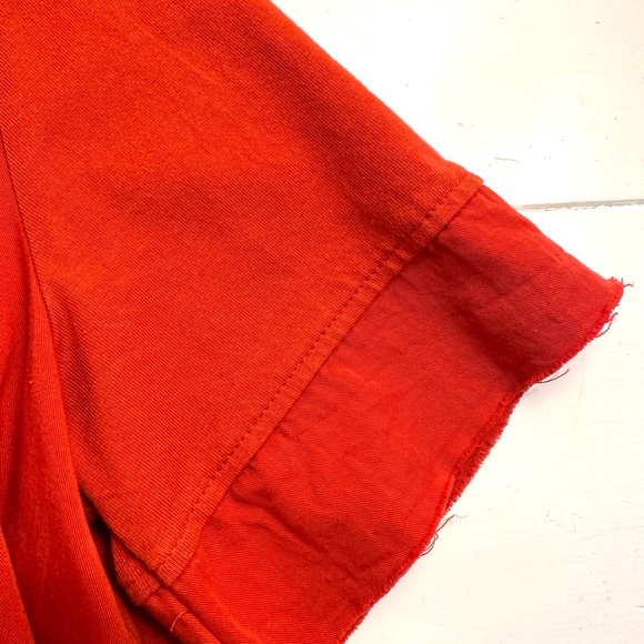 Zara Orange V-Neck Casual Dress - Picture 6 of 9